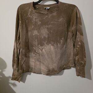 Crown & Ivy Brown Tie-Dye Sweatshirt